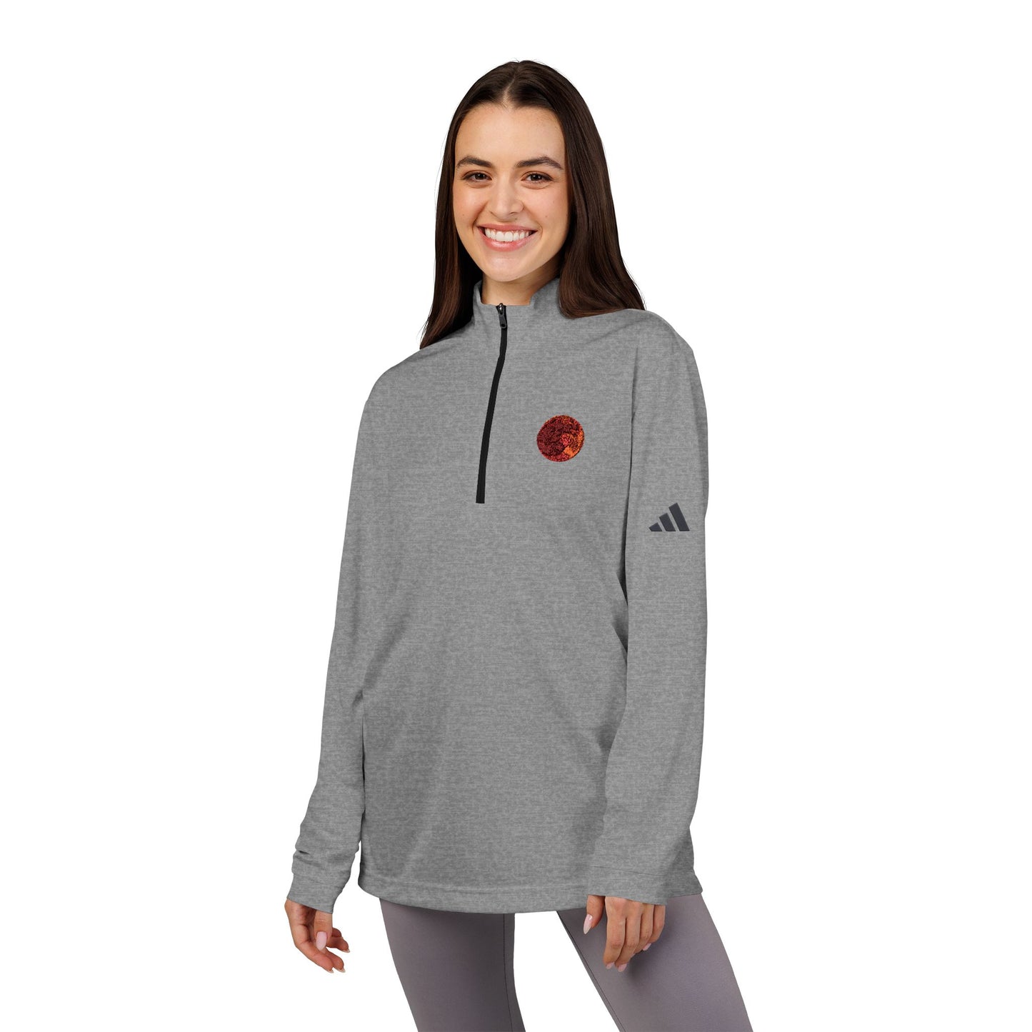 Moon Phase Adidas® Quarter-Zip Pullover with Embroidery