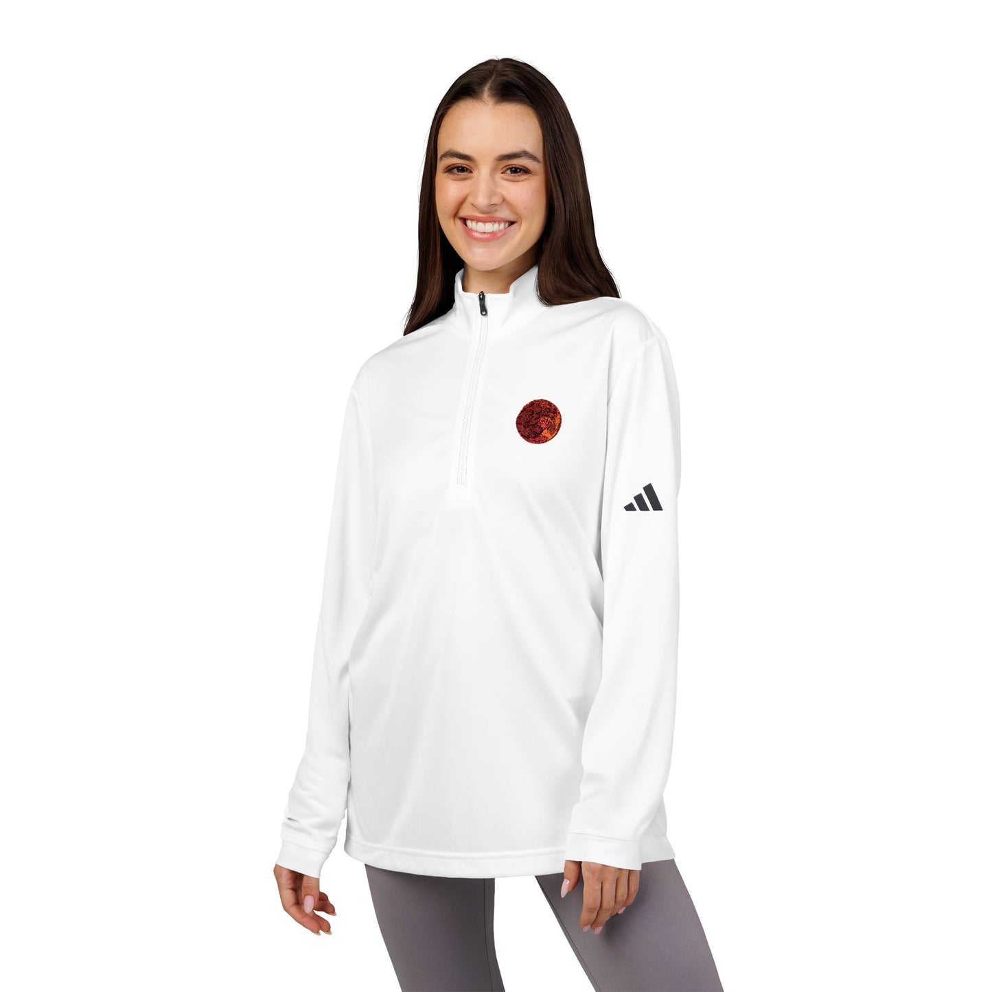 Moon Phase Adidas® Quarter-Zip Pullover with Embroidery