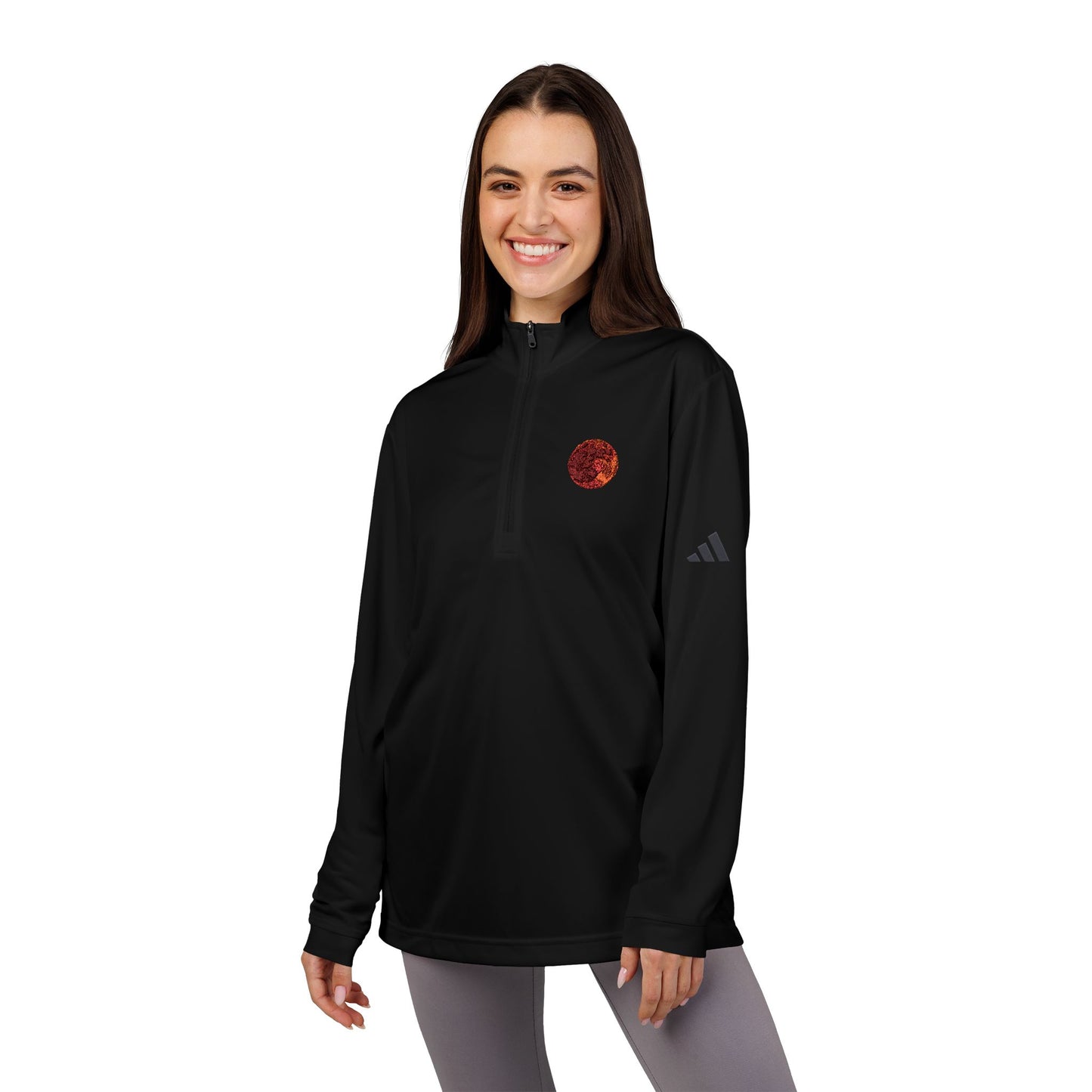 Moon Phase Adidas® Quarter-Zip Pullover with Embroidery