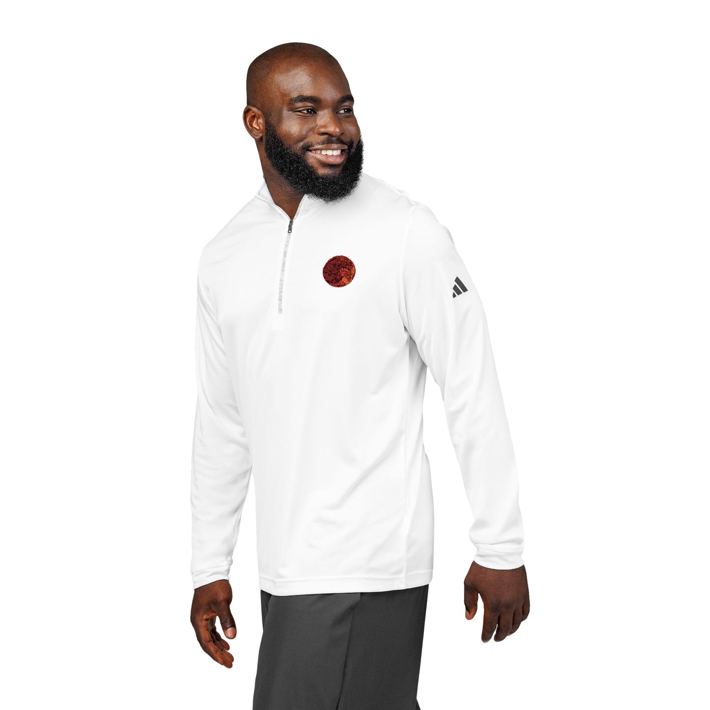 Moon Phase Adidas® Quarter-Zip Pullover with Embroidery