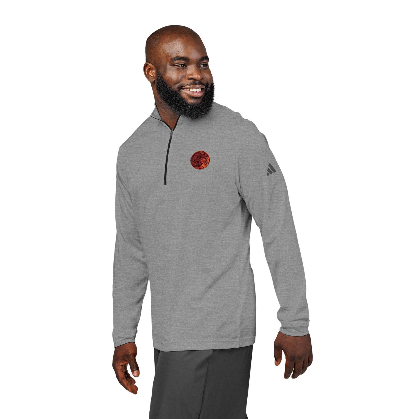 Moon Phase Adidas® Quarter-Zip Pullover with Embroidery