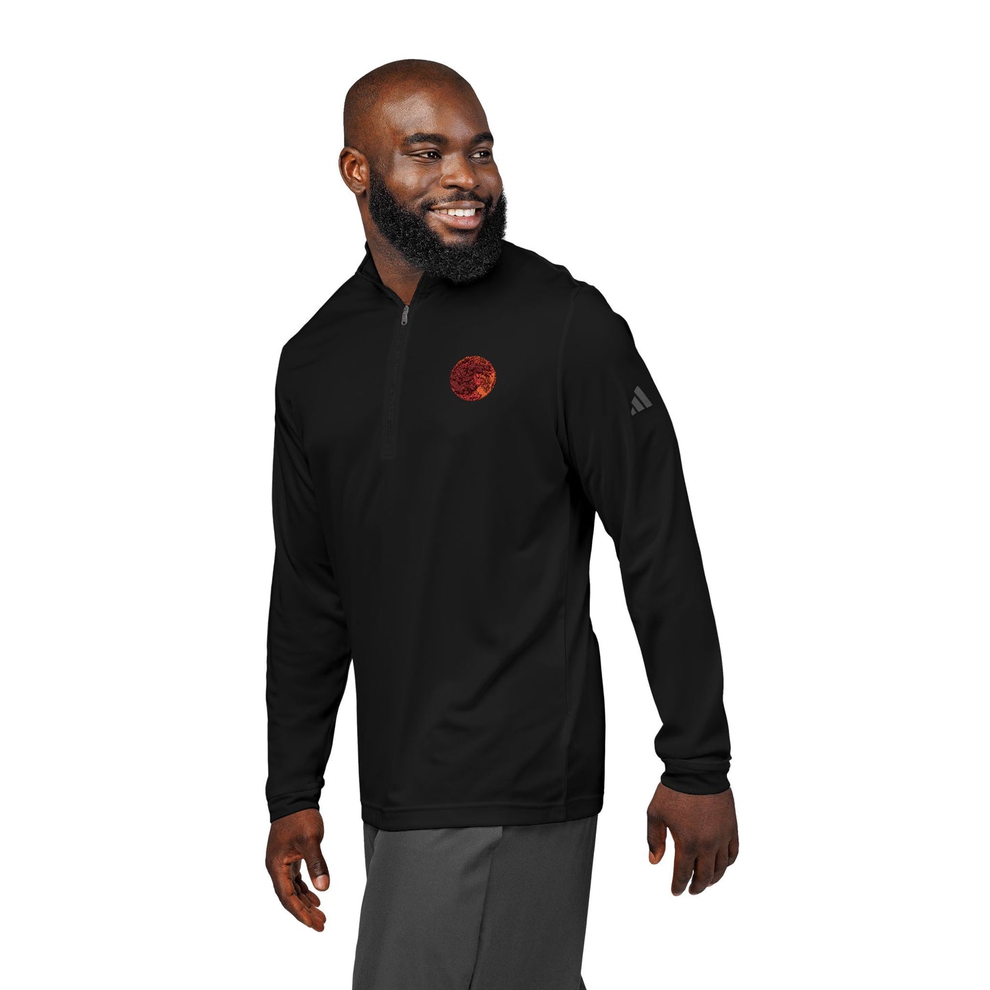 Moon Phase Adidas® Quarter-Zip Pullover with Embroidery